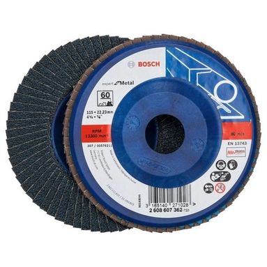 Bosch LAMELLARE EXPERT METAL DIRITTA 115MM G60