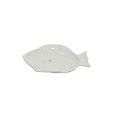 PIATTO A FORMA DI PESCE 34X25CM BIANCO