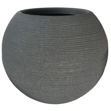 VASO CASPO' RIGATO SHABBY D.50XH42CM GHISA