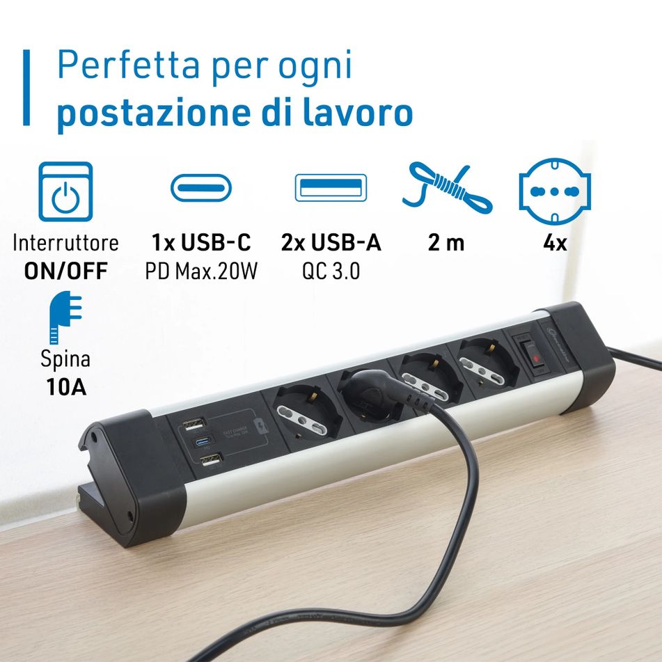 multipresa-scrivania-alu-4-schuko-plus-3-usb-nera