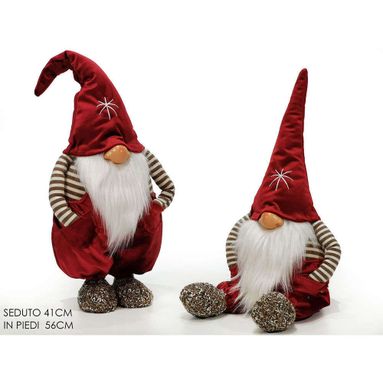 GNOMO CAPPELLO VELLUTO ROSSO ASSORTITO.
