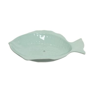 PIATTO A FORMA DI PESCE 46X33CM CELESTE