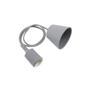 PENDEL E27 98CM GRIGIO IN PLASTICA E SILICONE