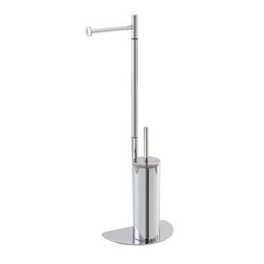 PIANTANA PORTAROTOLO/PORTASCOPINO H76CM CROMO
