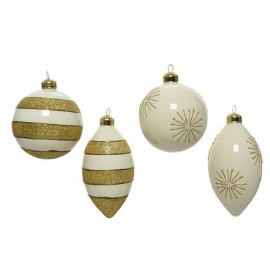 SFERA NATALIZIA FORME VARIE ORO/BIANCO