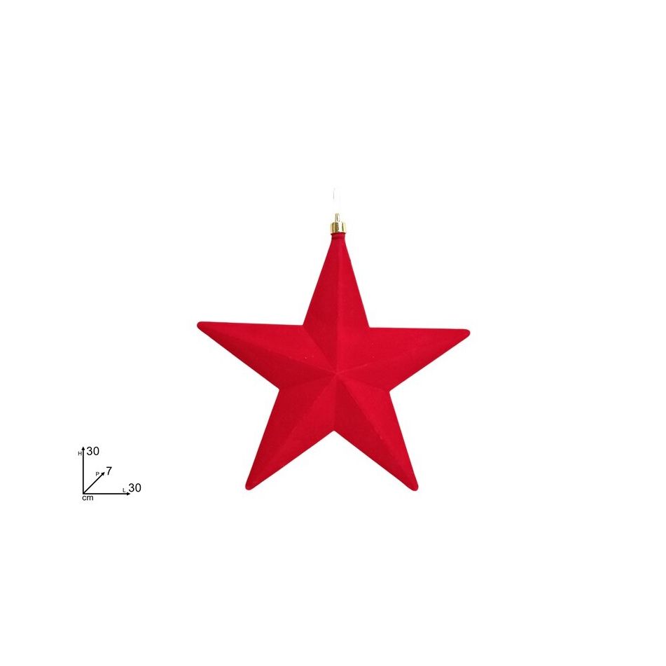 stella-30cm-floccata-rossa