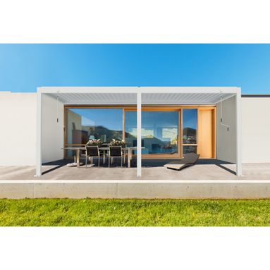 PERGOLA ADDOSSATA 585X287XH250CM BIANCO RAL 9016.