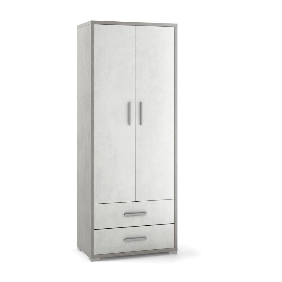 mobile-2-ante-2-cassetti-71x41xh182cm-struttura-cemento-frontale-ossido-bianco