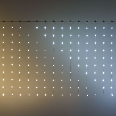 TENDA LUMINOSA  A GOCCE BIANCHE LUCE CALDA E FREDDA CON 300 LED ML.3