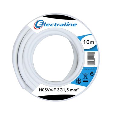 CAVO MULTIPOLARE H05VV-F 3G1,5 10M BIANCO