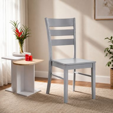 SEDIA LISA 46X54,5XH99CM GRIGIO OPACO IN LEGNO