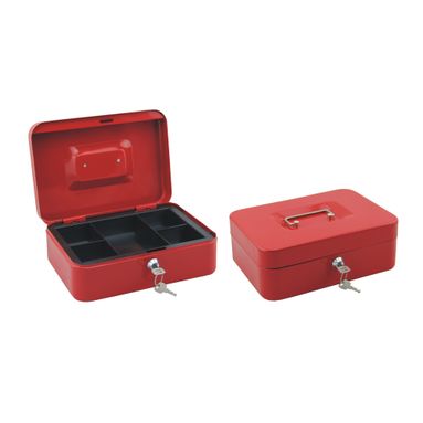 CASSETTA PORTAVALORI ROSSA 25X20XH9CM