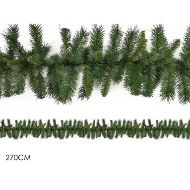 GHIRLANDA VERDE 270CM CON 200 RAMI