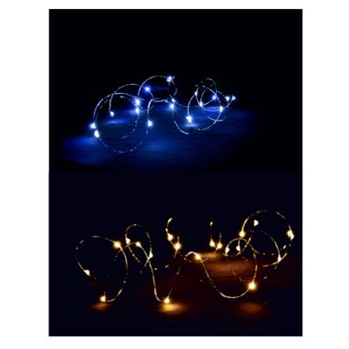 CATENA 20 GOCCE LED 5M BIANCO MIX A BATTERIA.