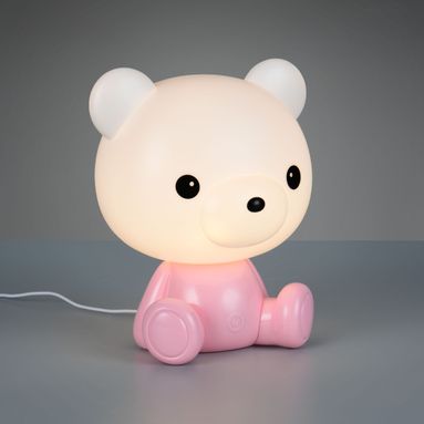 LAMPADA DA TAVOLO LED CUTIE 0,3W H26CM ORSO ROSA