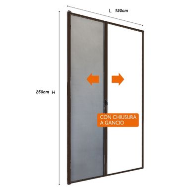 ZANZARIERA A RULLO FLASH 150XH250CM MARRONE 8017