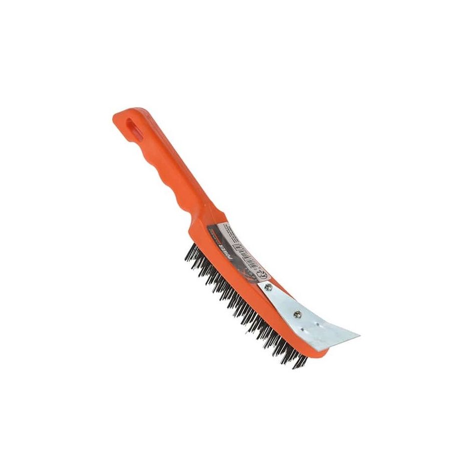 spazzola-metallica-bbq-28cm-con-raschietto