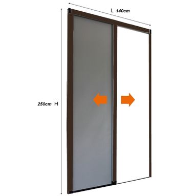 ZANZARIERA ECO TANKE 140XH250CM MARRONE 8017