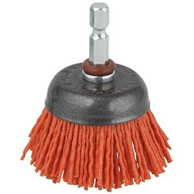 SPAZZOLA NYLON A TAZZA D.45MM ATTACCO ESAGONALE