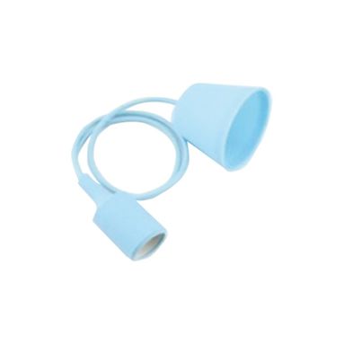 PENDEL E27 98CM CELESTE IN PLASTICA E SILICONE