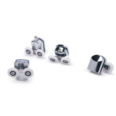 SET CARRELINI DI SCORRIMENTO PER ANTE IN VETRO 6MM