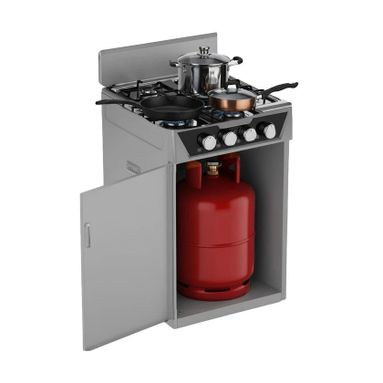 CUCINA A GAS M. POKER-G GRIGIA PORTABOMBOLA