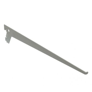 MENSOLA 2 GANCI 25CM ALLUMINIO BIANCO