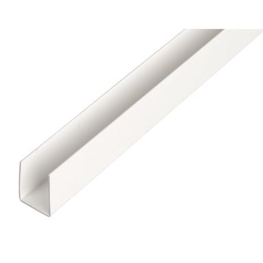 PROFILO AD U 10X10X2000MM PVC BIANCO