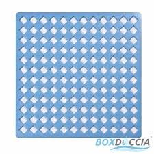 TAPPETO DOCCIA ENIGMA 50X50 CM BLU
