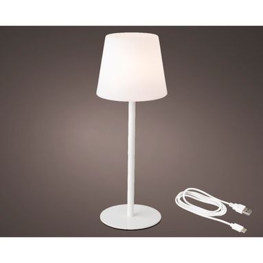 LAMPADA DA TAVOLO H40CM BIANCA MINIMAL.