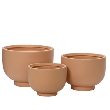 VASO STELLA D.30XH22CM IN ARGILLA GREZZA
