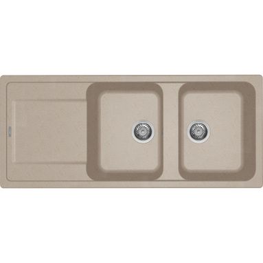 LAVELLO LIFE 116X50CM AVENA REVERSIBILE CON 2 VASC