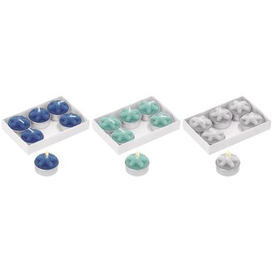 SET 6 CANDELE STELLA MARINA D.3.5CM IN 3 COLORI