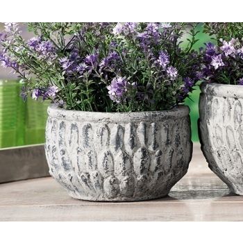 VASO TONDO CEMENTO ASS2COL D16XH10