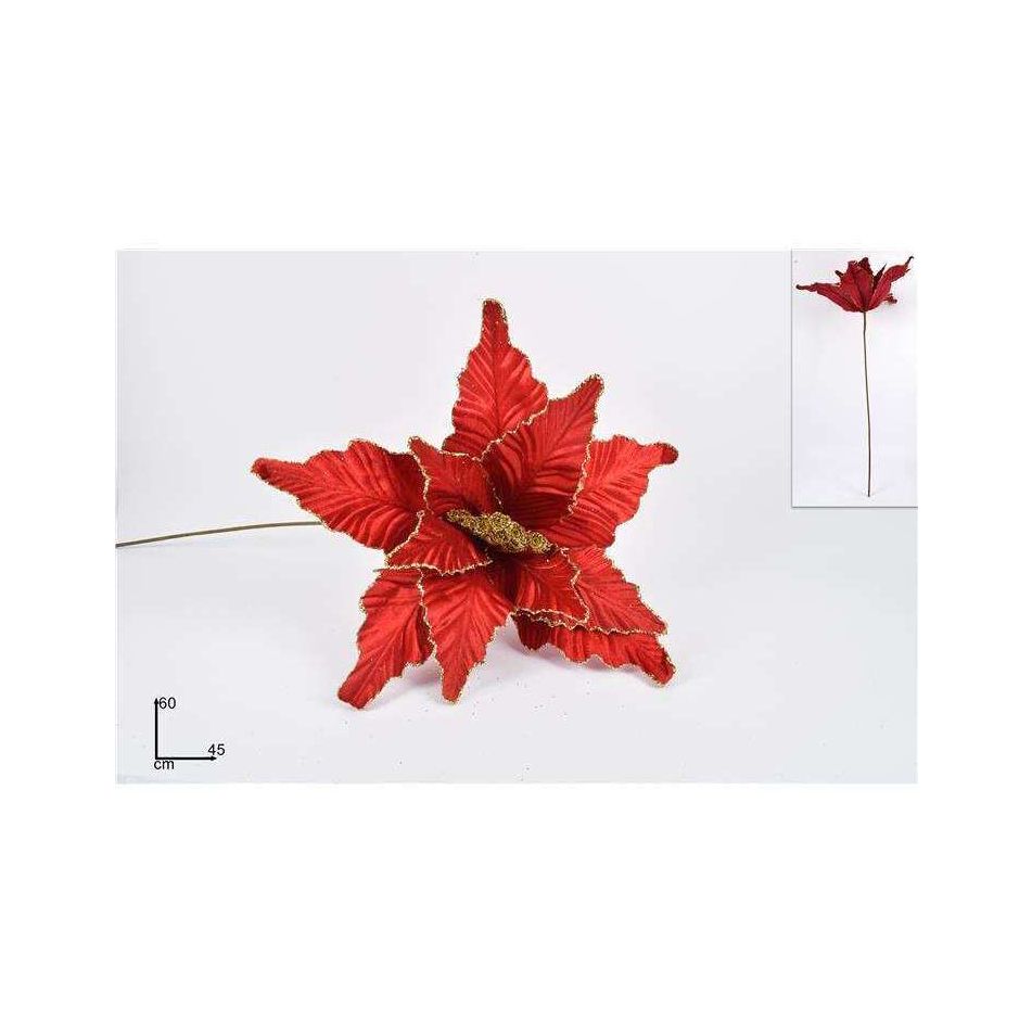 stelo-poinsettia-60cm-rosso