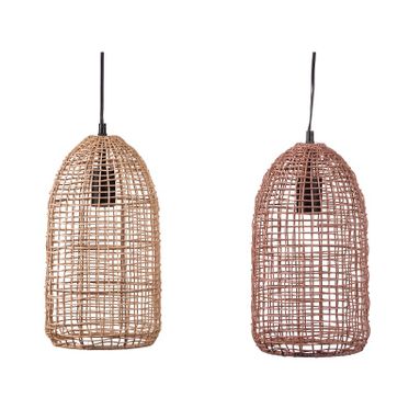LAMPADA IN METALLO E RATTAN DA SOFFITTO KAJA D20XH