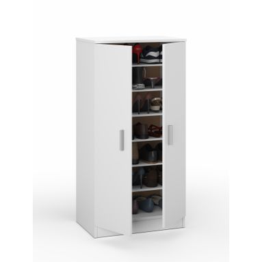 SCARPIERA TUTTOPIANI 55X36XH108CM BIANCA CON 2 ANT
