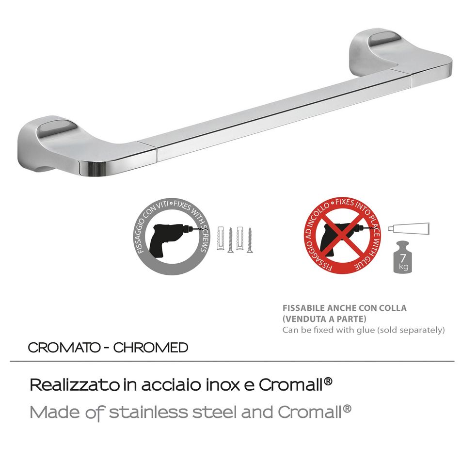 portasalviette-stelvio-35cm-cromato