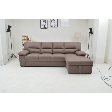 DIVANO LETTO SILVIO DX 290X160XH100CM MUSHROOM