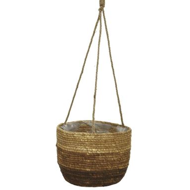 PORTAVASO PENSILE IN MAIS INTRECCIATO D.27XH20CM