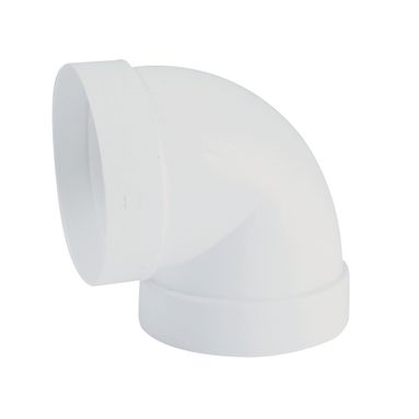 GOMITO 90° CIRCOLARE DIAM.100 BIANCO PER CAPPE (S