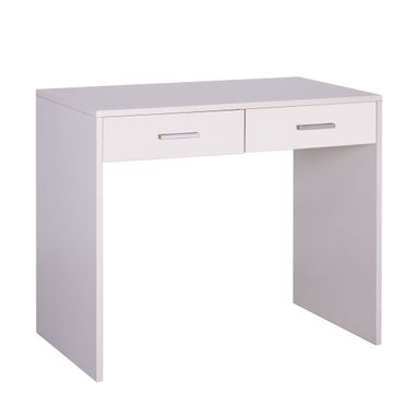 SCRIVANIA 2 CASSETTI L90 IN KIT 91X55XH76CM STRUTTURA BIANCO FIAMMATO FRONTALE BIANCO FIAMMATO