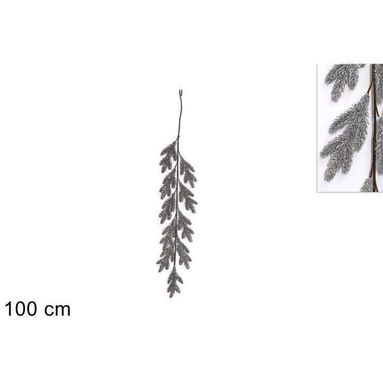 GHIRLANDA RAMI PVC GLITTERATA SILVER