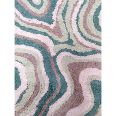 TAPPETO DUNE 50X80CM VERDE IN COTONE CON ANTISCIVO