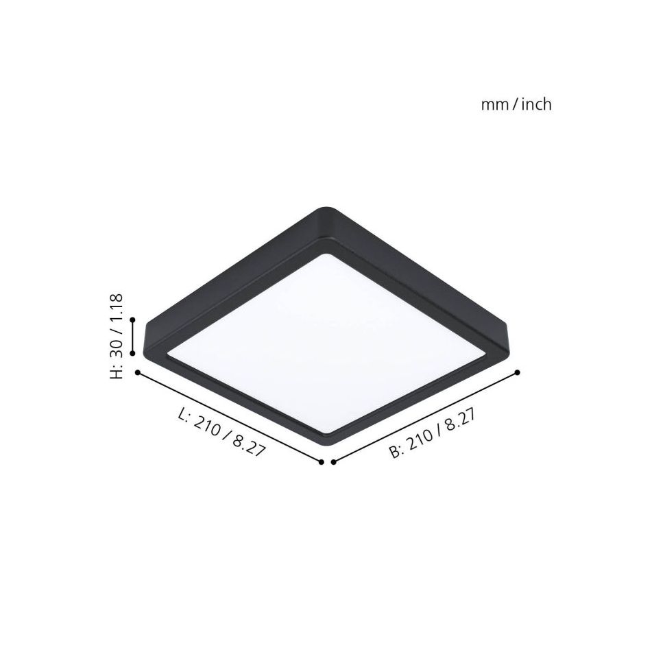 plafoniera-led-fueva-5-21x21cm-3000k-nera