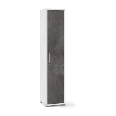 COLONNA 1 ANTA 39X41XH182CM STRUTTURA OSSIDO BIANCO FRONTALE OSSIDO NERO