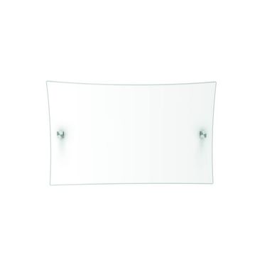 APPLIQUE SQUARE E27 45XH25CM IN VETRO BIANCO CON F