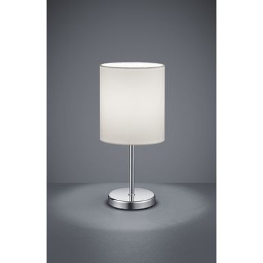 LAMPADA DA TAVOLO JERRY H.29CM BIANCA BASE CROMO