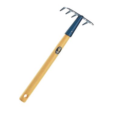 RASTRELLINO 4 DENTI 30CM CON MANICO IN LEGNO