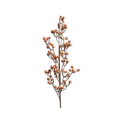 SPRUZZO DI BACCHE GLITTERATE CAMMELLO H70CM.